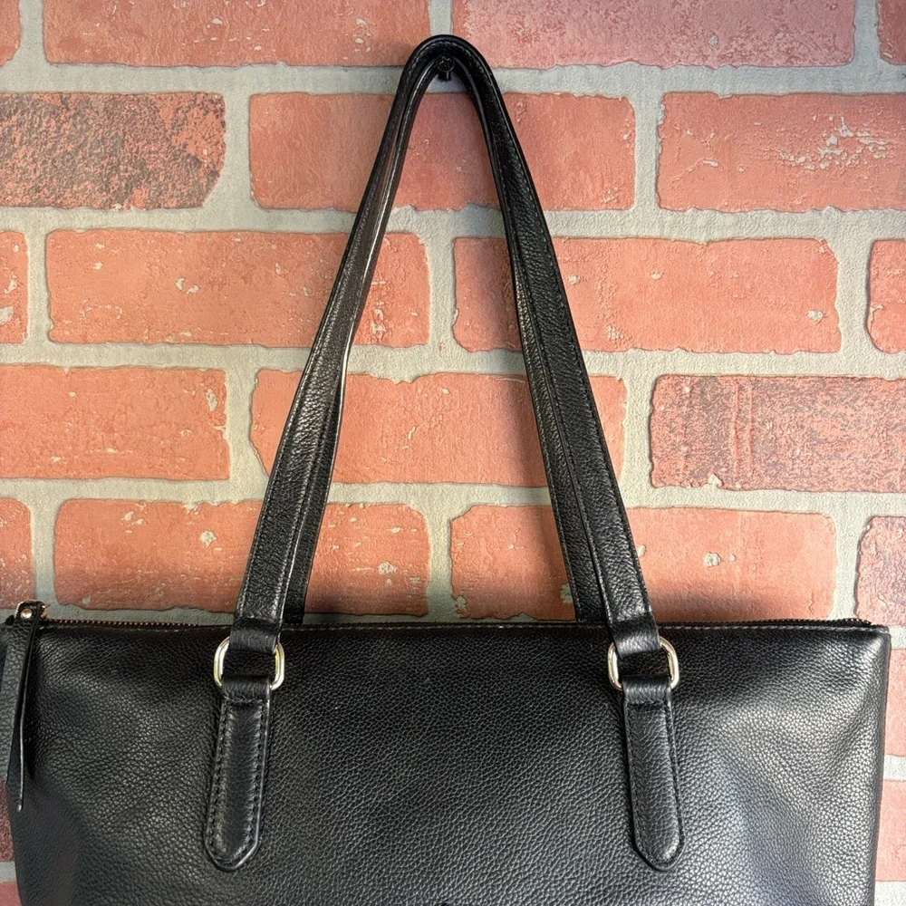 Kate Spade Larchmont Ave. Black Leather Tote Bag